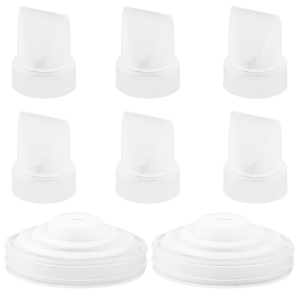 6Pcs Duckbill Valve & 2Pcs Silicone Diaphragm Compatible With Momcozy M5, Silicone Breast Pump Replacement Parts Accessories Breastfeeding Supplies F Peutier