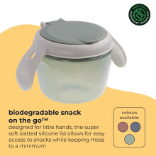 Vital Baby Nourish Toddler Snack Pot 6m Green OnTheGo Snacking DualLid