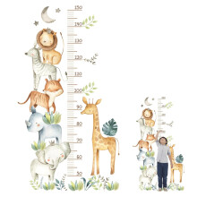 Funmo Height Chart for Children,Self-Adhesive Wall Sticker Forest Animals Wall Sticker, Children Height Chart Wall Sticker, Children's Room Decoratio
