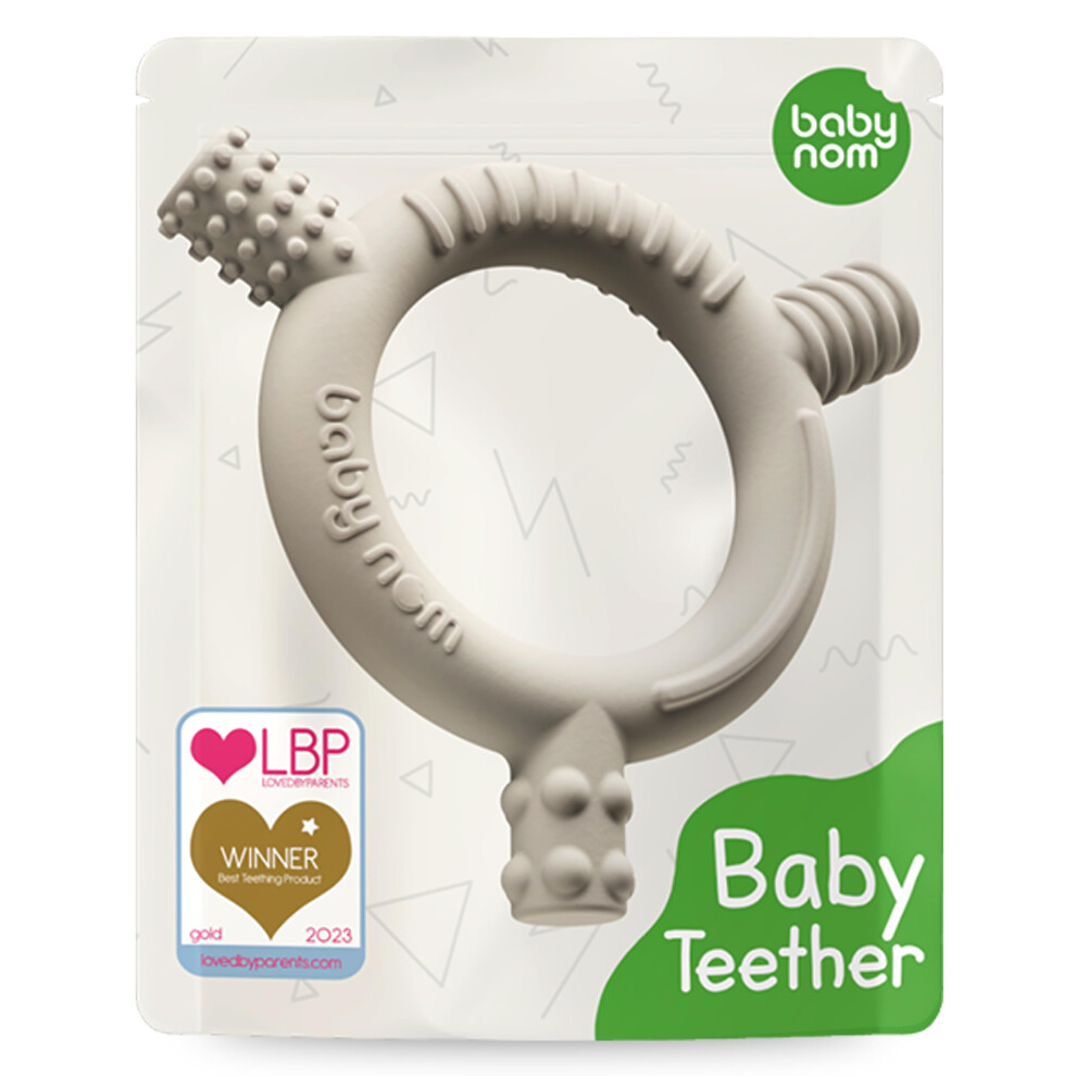 Teething Toys For Baby 3 Months And Up - Food Grade Silicone Baby Teether, Baby Teething Ring For Sensory Development, Teething Toys For B Baby Nom