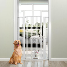 Maxmass Extra Tall Pet Gate, Metal Dog Safety Gates with Lockable