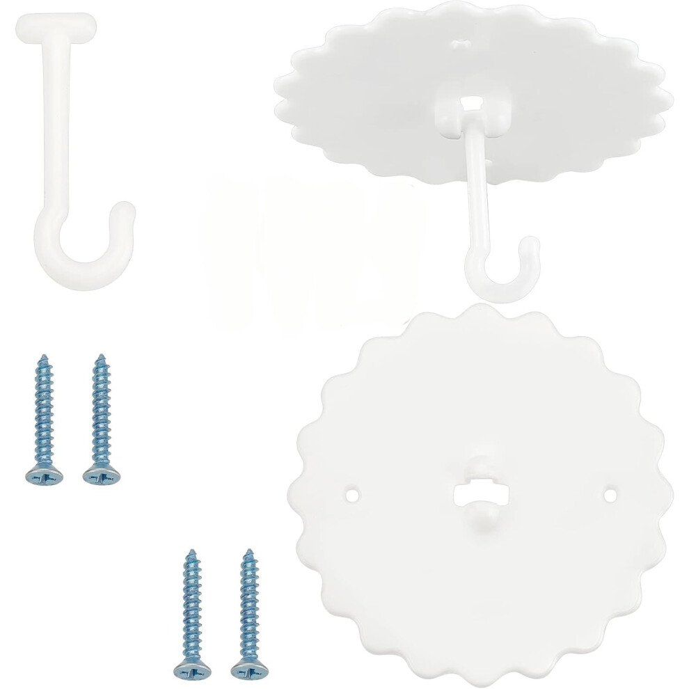 Gorgecraft 2 Set Ceiling Mosquito Net Hooks Bunk Bed Hanger Hook Super Glue Dome Mosquito Net Hanger Base With Screws Ceiling For Hanging Light Canop