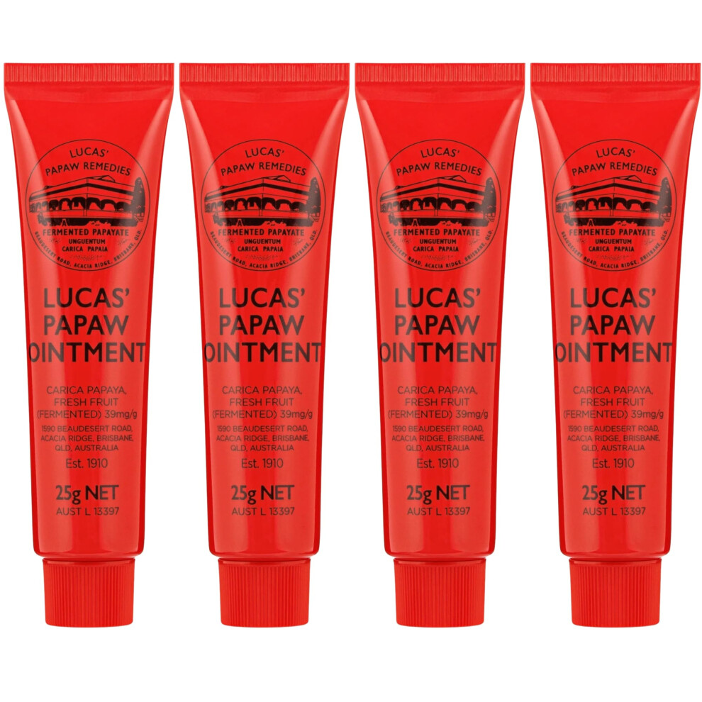 Lucas Papaw Lucas' Papaw Ointment 25G (4 Pack) | Imported From Australia