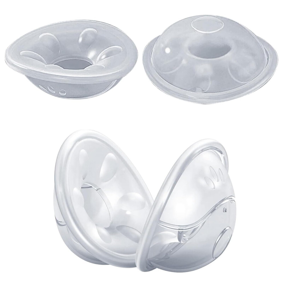 Yanclife 4Pcs Breast Milk Collector - 50Ml Reusable Milk Silicone Collector Breastfeeding, Collection Shells, Leak-Protection Catchers Breastfeeding, Gentle &