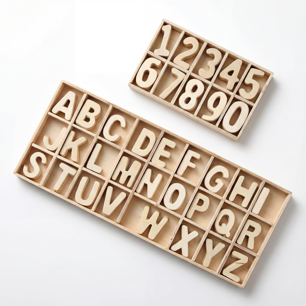 Yiyiliang 180 Pcswooden Letters For Crafts & Wooden Numbers Set, Small Wooden Scrabble Letters For Crafts, A-Z Wood Alphabet Letter And 0-9 Wood Numbers For Di