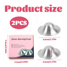 Silver Nipple Shields for Breastfeeding2 Pcs Nipple Shields for Breast