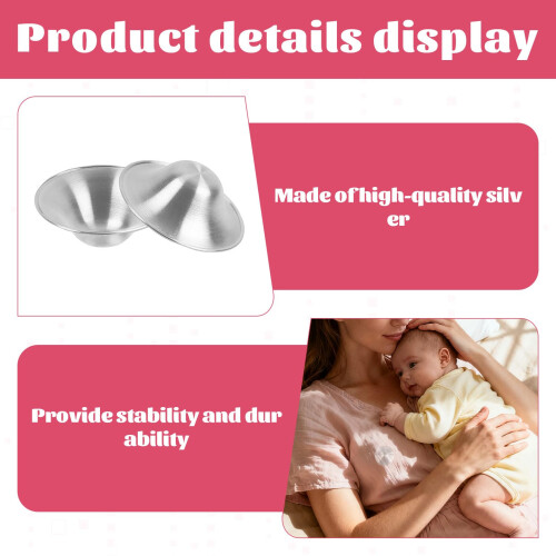 Silver Nipple Shields for Breastfeeding2 Pcs Nipple Shields for Breast 1