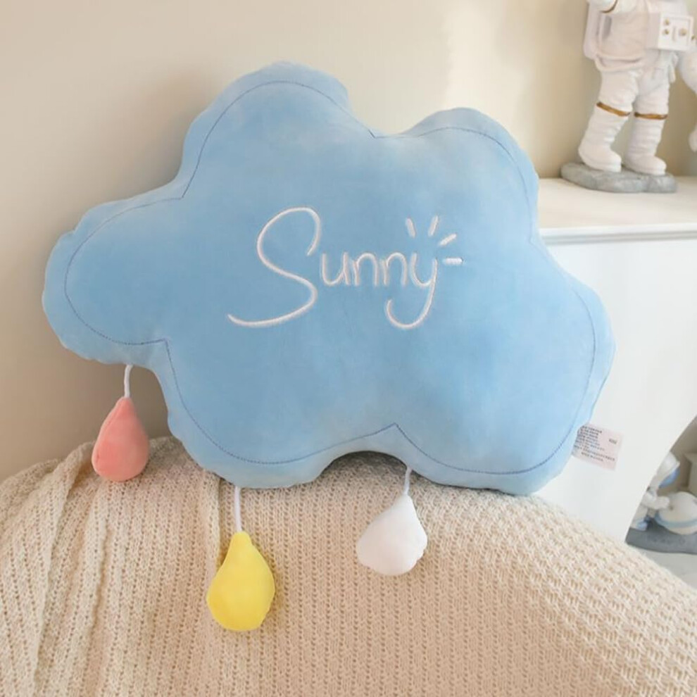 Natureman Moon Rainbow Pillow Cushion, Soft Plush Cloud Shaped Pillow Stuffed Rainbow And Moon Nursery Decor,Bedside Sofa Sleeping Plush, Kids Cute C