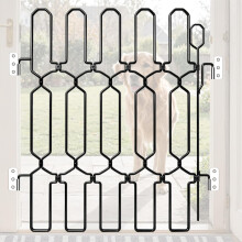 Stair Gate for Dog, Safety Door Indoor, Pet Gate, Foldable Retractable, Made of Metal, No-Drill Installation, 6678 cm, Pet Barrier for Doorways