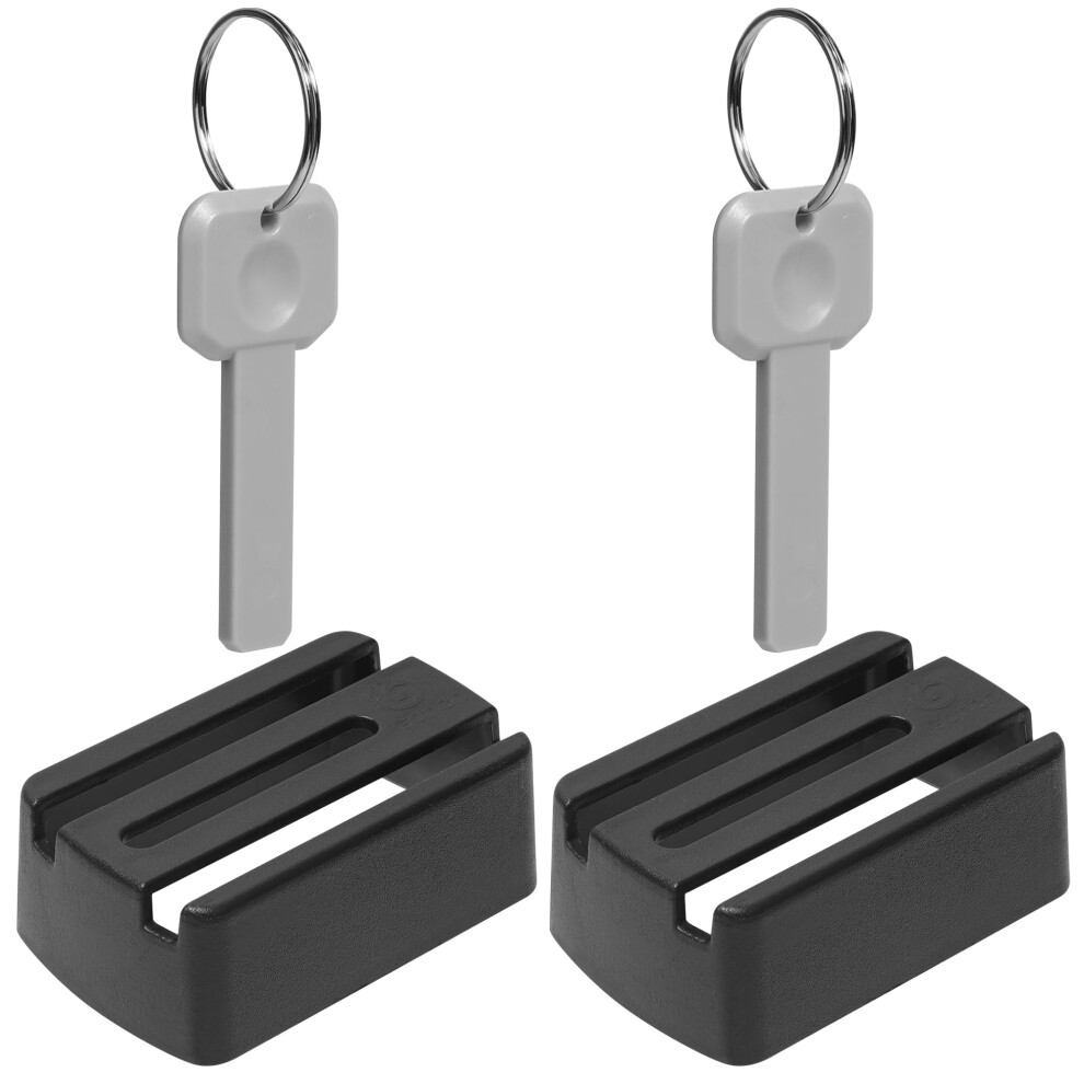 Ihaapsi Buckle Guard - Prevents Children From Unbuckling While Driving; Includes Free Keys (2 Pack) (Black)