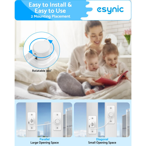eSynic 8 Pack Window Restrictors for Upvc No Drilling Support 2 Fixing Ways 1