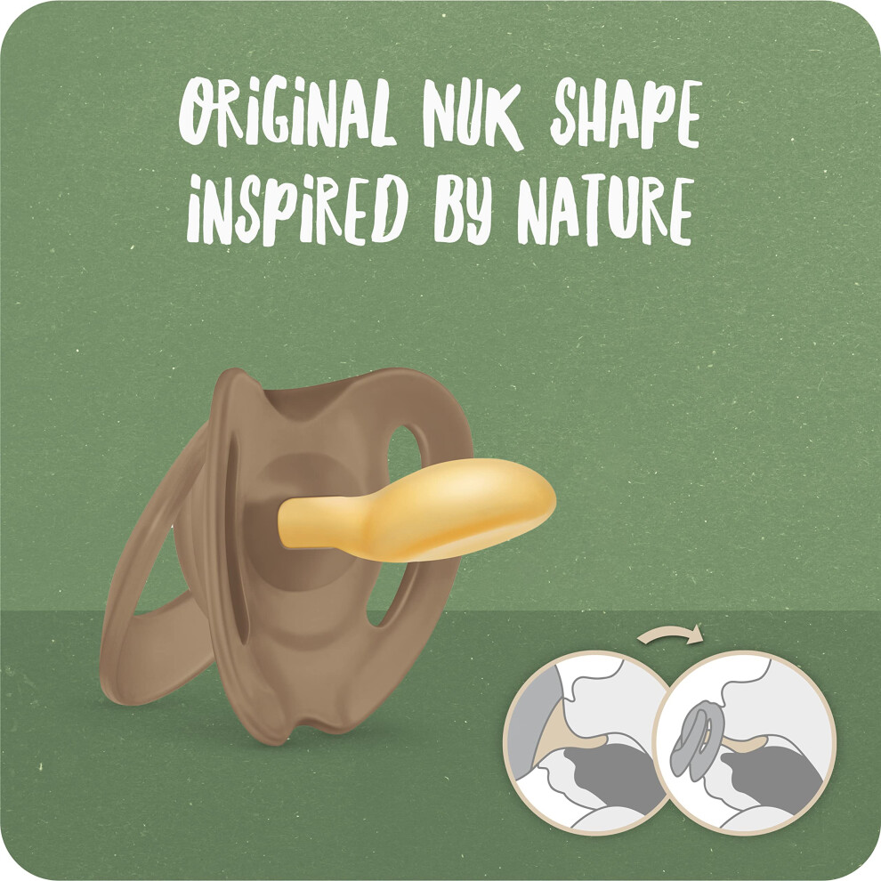 Nuk For Nature Baby Dummy 618 Months Sustainable Rubber Soothers Ov