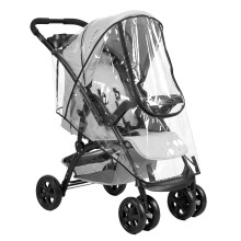 Universal Pushchair Rain Cover, Waterproof Breathable Pram Rain Cover with Lift-Up Window and Double Zippers,Fit for Most Pram Strollers