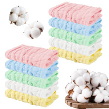 MSLHUB 10 Pack Muslin Cloths for Baby, 12x12 Inch Muslin Squares Baby