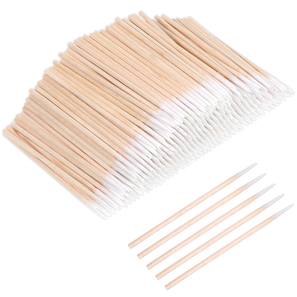Ybeaty 1000 Pcs Pointed Tips Cotton Swab Precision Microblading Cotton Swabs Wooden Handle Buds Sticks Tipped Applicator Supplies For Nail Polish Cle