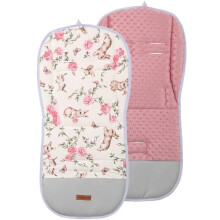 BABYMAM Universal Double Sided Pram Seat Liner Pushchair Buggy Pink/Secret Garden