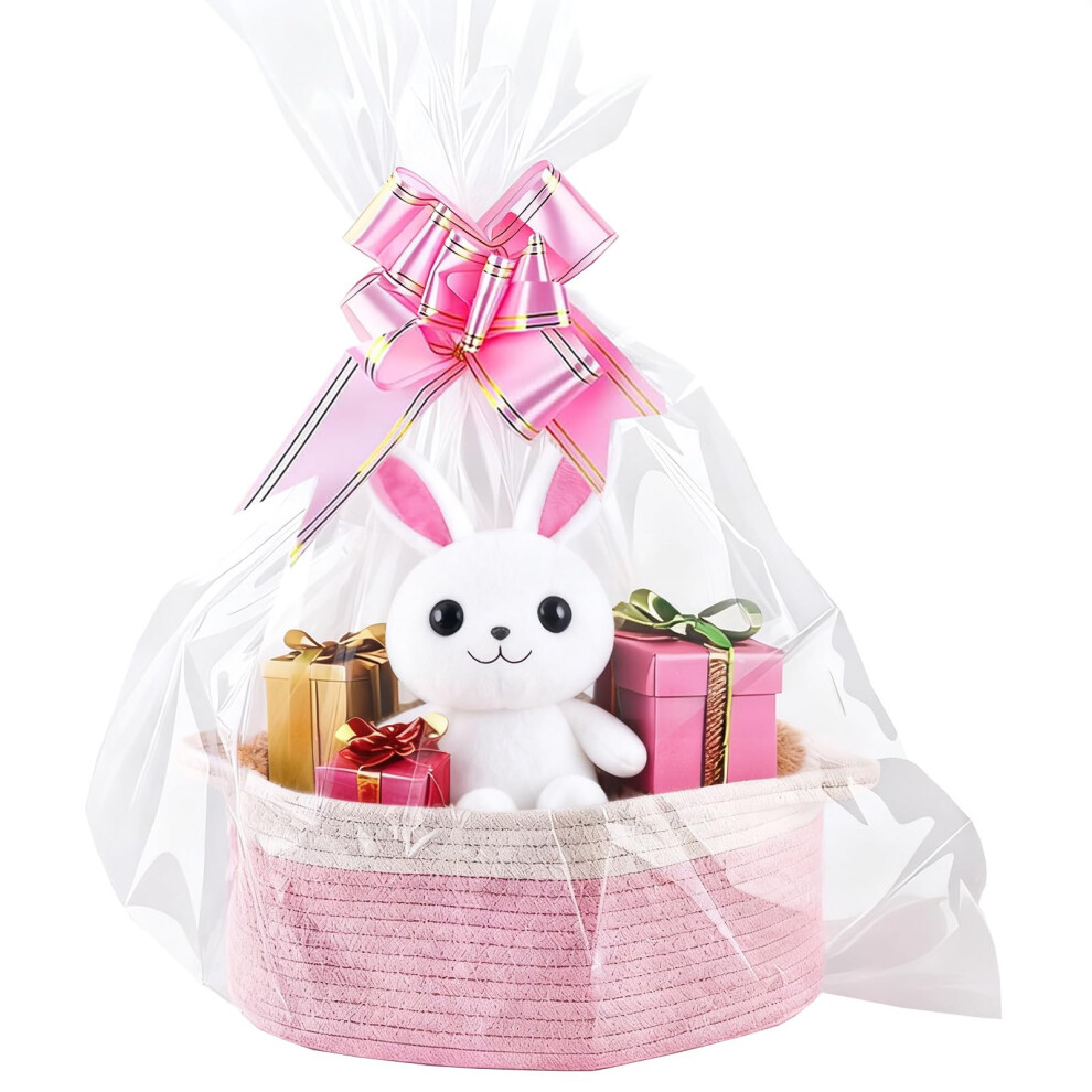 Hhbdy Gift Basket, Hamper Baskets For Gifts Empty 30 12 Cm Hamper Basket Cotton Baskets For Gifts With Gift Bag And Ribbon For Baby Shower Wedding