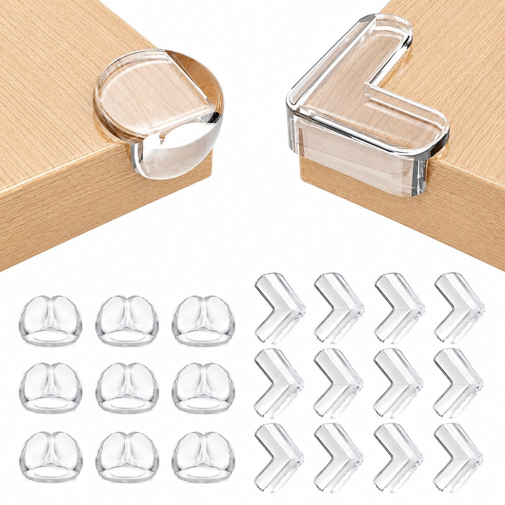 Avigers 21 Pcs Corner Protectors For Kids, Table Corner Protectors For Baby Proofing With Strong Adhesion, Table Corner Guard, Edge Safety Bumpers Cl