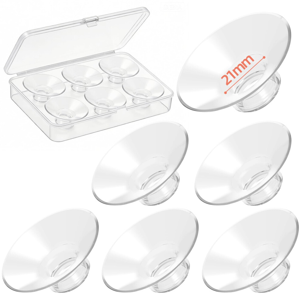 Breast Pump Flange Inserts 6Pcs Wide Mouth 21Mm, Liquid Silicone Flange Insert For 24Mm Shields, Soft Comfort Pumping Inserts Compatible With Momcozy Milkflow