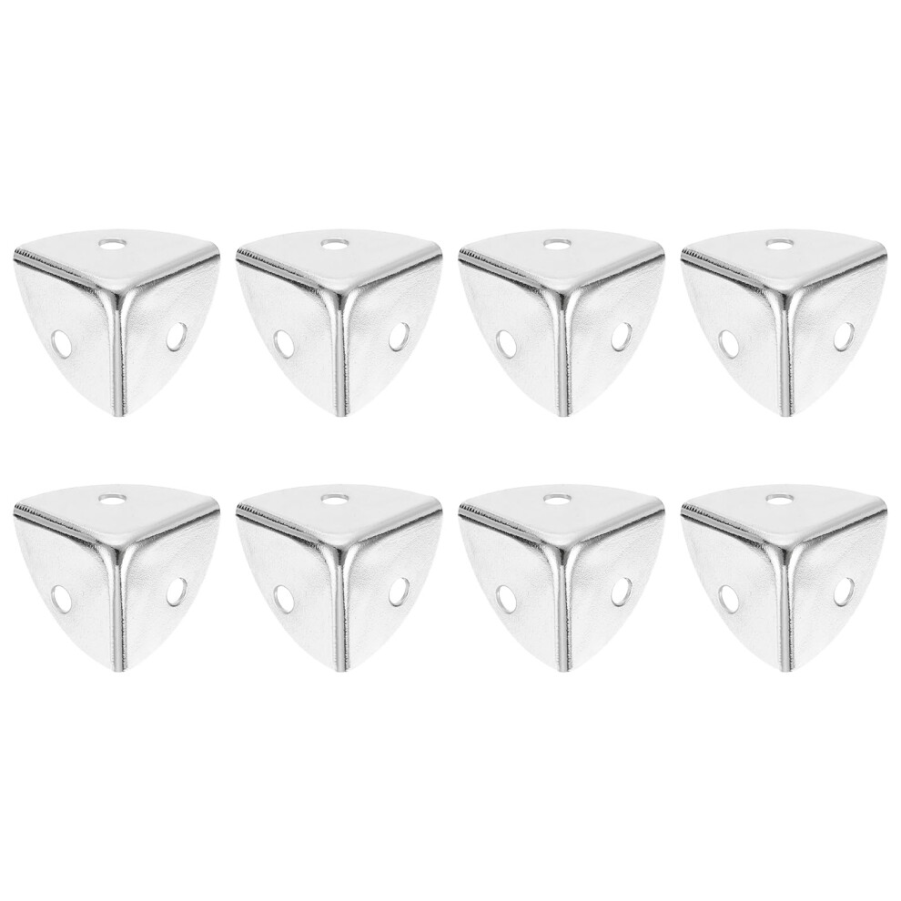 Sourcing Map 8Pcs Decorative Box Corner Cover, 18Mm Metal Edge Guard, Furniture Corner Edges Protector, Silver
