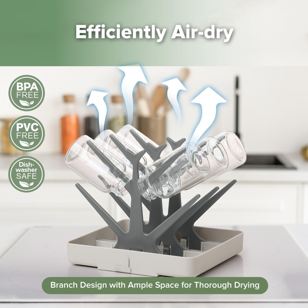Haakaa Baby Bottle Drying Rack Space Saving Bottle Drying Tree For Bot