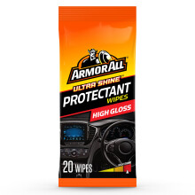 Armor All Automotive Biodegradable Gloss Finish Protectant Wipes, 20 Count