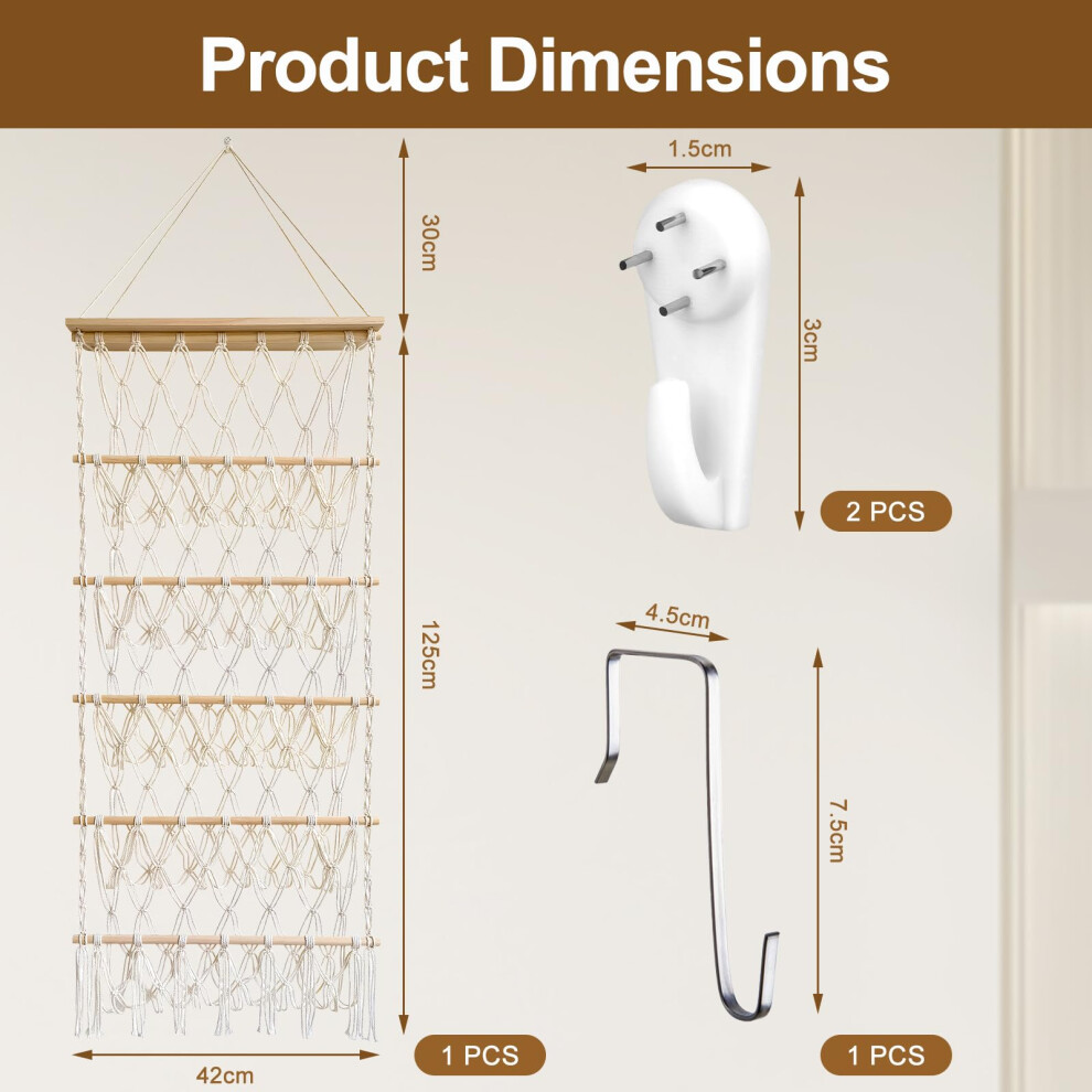 Kasure 5Layer Hanging Organizer For Toys Nursery Extra Large Capacit