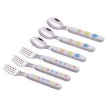 EXZACT Kids Cutlery Set 6 Piece Stainless Steel Toddler Forks Spoons