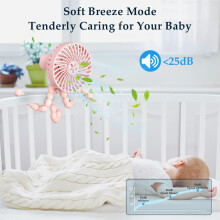 DTXDTech Stoller Fan, Desk Hand Fan with 3000mAh Rechargeable
