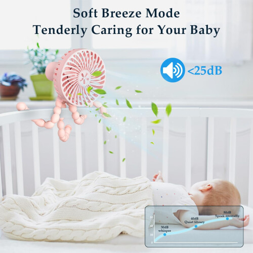 DTXDTech Stoller Fan, Desk Hand Fan with 3000mAh Rechargeable