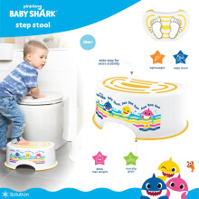 Baby Shark Toilet Training Step Stool White One Size