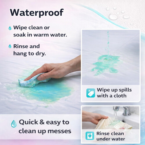 Plastic Waterproof Bed Sheet Cover  Mattress Protector 200 x 100cm Ide 2