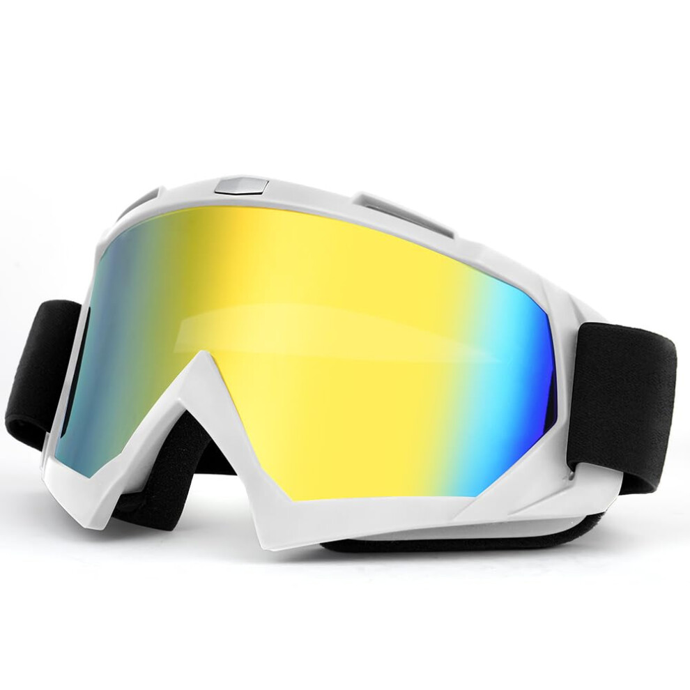 Hotut Bike Motorcycle Goggles For Riding, Dirt, Ski, Atv, Racing, Windproof & Dustproof Dirt Bike Motocross Goggles, Uv400 Eyewear Padded Soft Thick 5005418482757