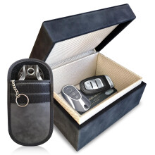 Faraday Box for Car Keys & Faraday Pouch for Car Keys – Double-Layer Signal Blocking Keyless Car Key Signal Blocker Box and RFID Key Pouch – Keyle