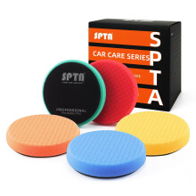 Buffing Polishing Pads, SPTA 5Pcs 3.5 Inch Face for 3 Inch 76mm Backing Plate Mix Cutting force Buffing Pads Cutting Polishing Pad Kit For Car Buffer