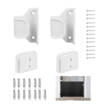 White Retractable Baby Gate Replacement Part, 2PCs Retractable Baby Gate Extension Kit Retractable Bab/y Gate Replacement Parts Kit Retractabl/e Stai