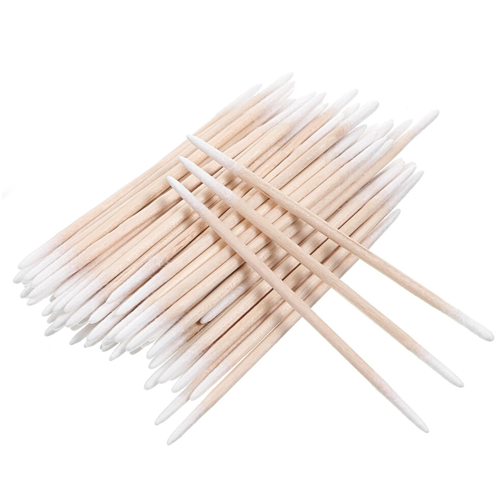Xelsluthe 300Pcs Pointed Cotton Swabs For Makeup Microblading Precision Tip Cotton Swabs, Nail Polish Remover Stick Double Head Microblading Makeup Applicators