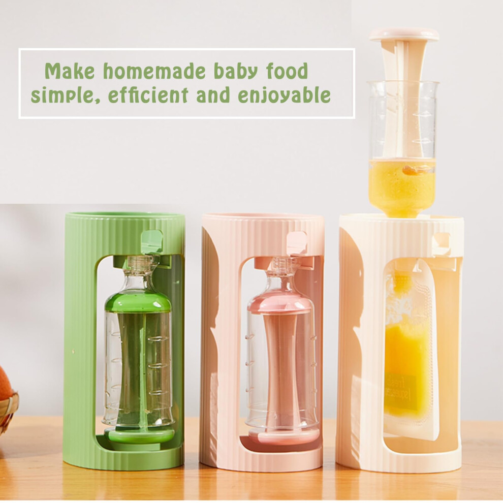 Pandaear Squeeze Station For Baby Puree Food Storage, Baby Food Pouch Filling Maker With 10 Single-Use Pouches, Pouch Filling Station For Infant And