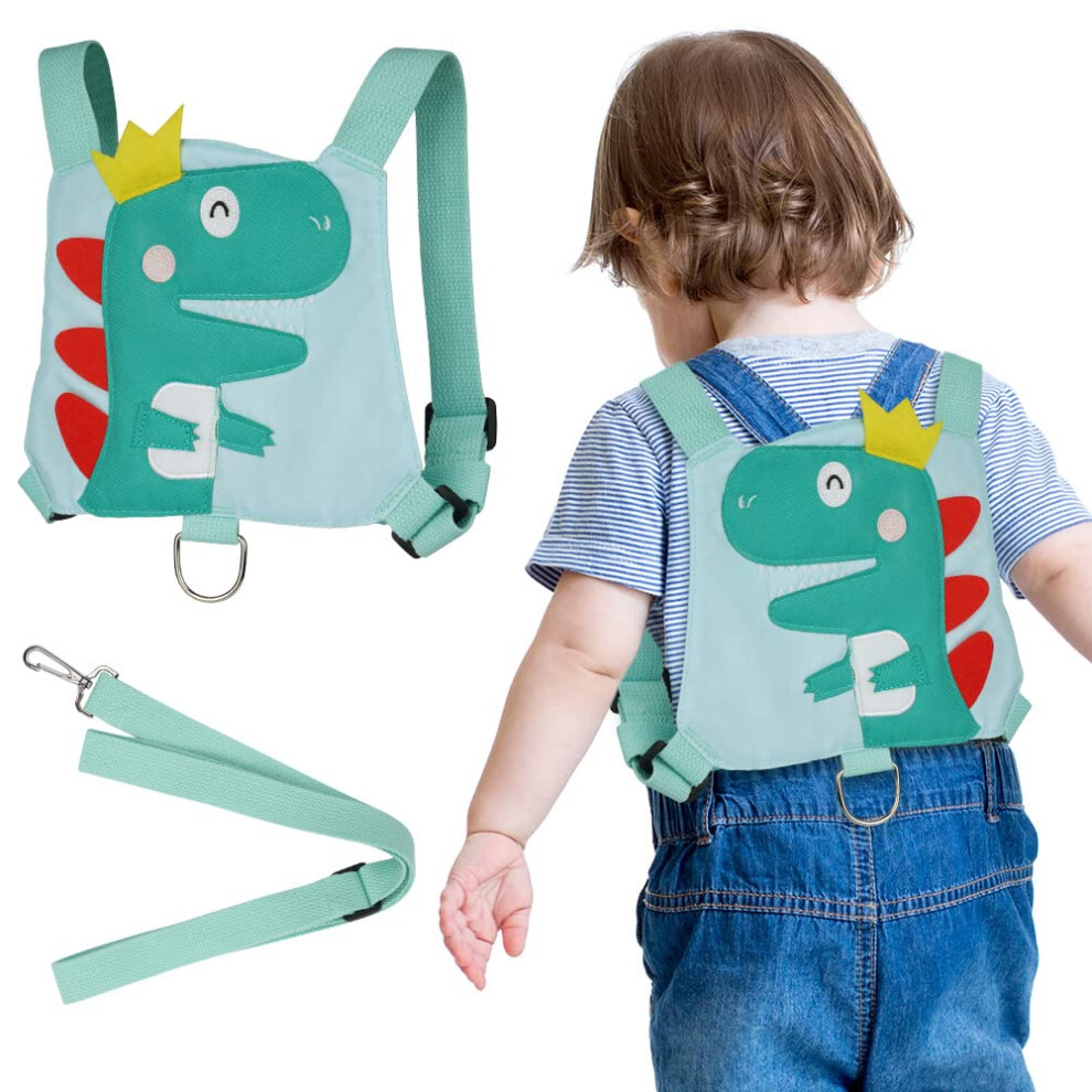 Aomig Baby Reins, Baby Walking Reins And Toddler Safety Harness, Dinosaur Baby Reins Safety Leash For Toddlers Boys And Girls (Green) 5007143441450