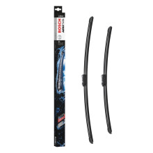 Bosch Aerotwin A 224 S - Front Windscreen Wipers - Set of 2 Replacement Blades - Comes with Pre-assembled Adapter - 2 Blades, 650mm/550mm - Only for