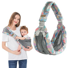 AUYAO Baby Sling Carrier Portable Breathable Toddler Sling Thick Shoulder Strap 3D Mesh Wrap Sling Wrap Baby Carrier Adjustable Baby Hip Sling Carrie