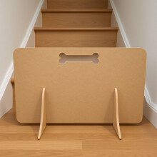 Wooden Stopper Barrier – Freestanding Dog Stopper for Stairs | Dog Barrier Gate | Portable Wooden Pet Stopper | Puppy Gate for Stairs Indoor | No Dr