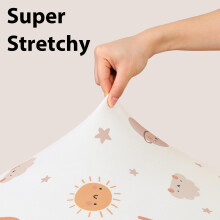 FIEMOL Cot Bed Sheets 140 x 70cm Fitted, 3 Pack Baby Cot Sheets, Ultral Soft & Silky Smooth Microfiber Toddler Bed Sheets Orange Sun Rainbow