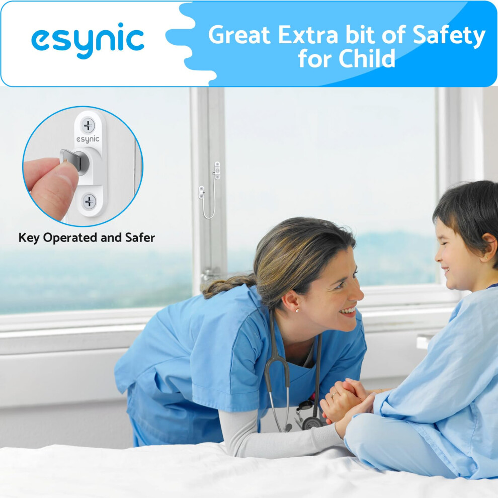 8 Pack Solid Window Locks Child Safety Zinc Alloy&Stainless Steel Window Restrictors For Upvc Prevent Thieves Window Safety Locks Screw Mounti Esynic
