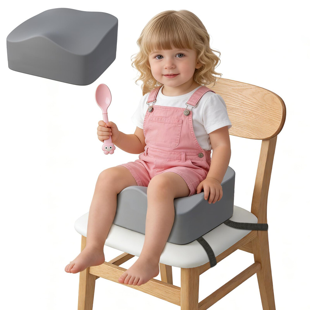 Ergo-Designed Toddler Booster Seat For Dining Chair, Promote Proper Sitting Posture, Protect Spinal Development, Removable & Washable Cover, F Fuguib