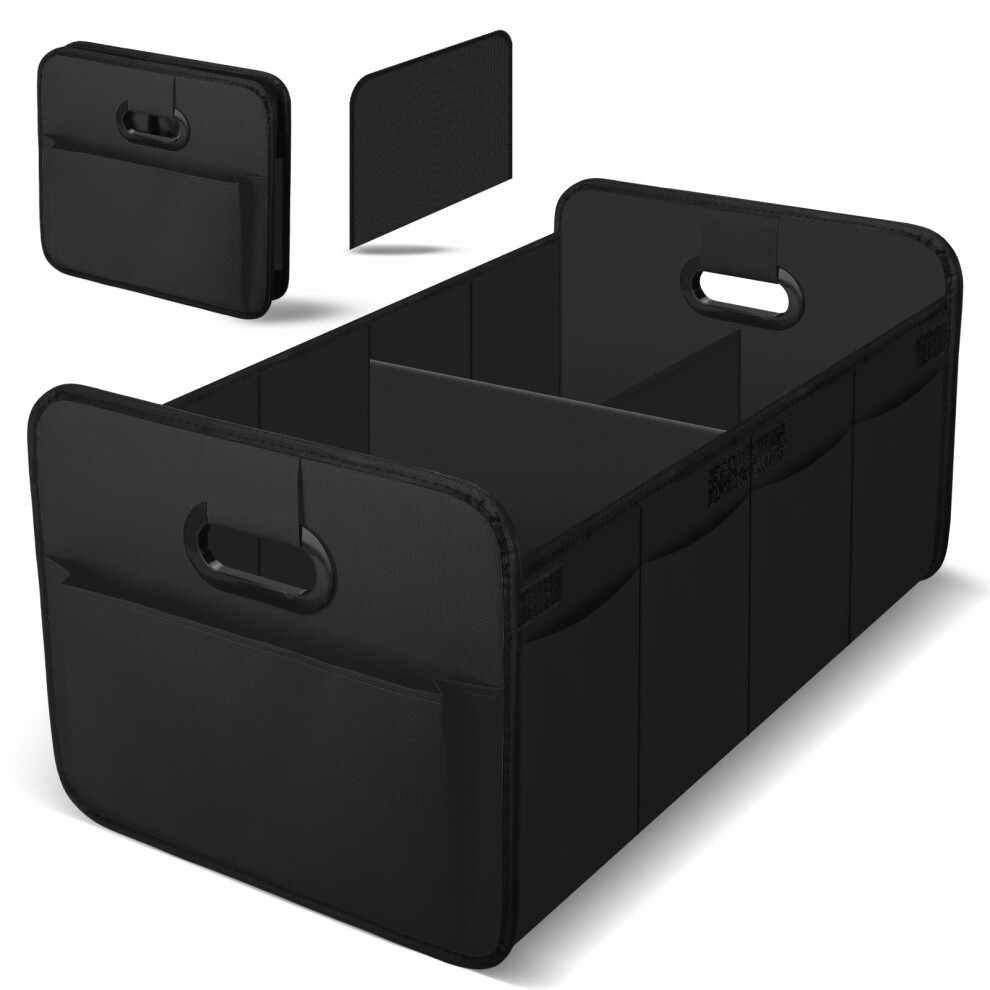 Foldable Car Boot Bag,Car Boot Organiser, Waterproof Multi-Compartment Collapsible Trunk Tidy With Reinforced Base, Strong Handles & Fastening Strips 5005371371327