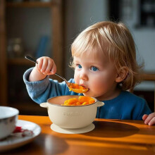 PandaEar 3 Pack Stainless Steel Baby Suction Bowl with Lid NonSlip Tod
