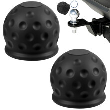 Adiwo 2PC Trailer Hitch Ball Cover, 50mm Universal Rubber Ball Cover, Soft Tow Bar Protector, Anti-Slip, Abrasion-Resistant, Dustproof, Corrosion-Res