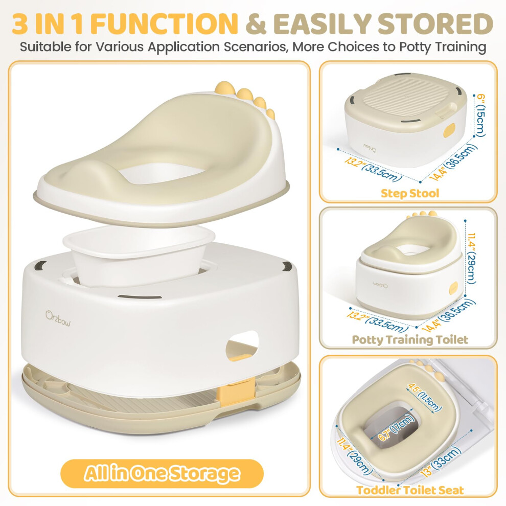 Orzbow Multifunctional Toddler Toilet Seat Universal Potty Training To