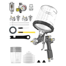 InoKraft D1 LVLP Air Spray Gun Premium Kit with 22 Ounce Disposable Paint Cups, Easy to Use, Paint Gun for Cars & House DIY Painting, 1.3/1.5/1.7mm N